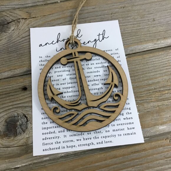 Anchor - Anchored in Strength Story Card Ornament - Picture 2 of 6